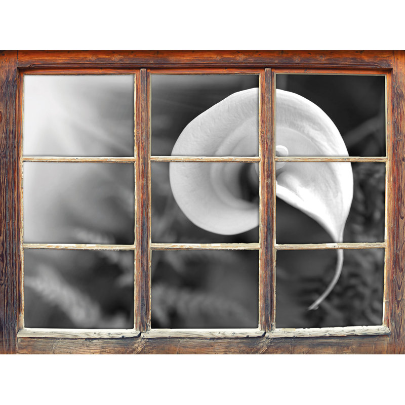 East Urban Home Wandtattoo Wunderschöne weiße Calla Lilie Blüte